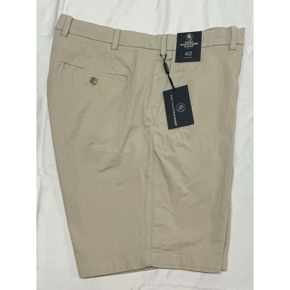 HART SCHAFFNER MARK FLAT FRONT STONE SHORTS MENS SIZE 40‎